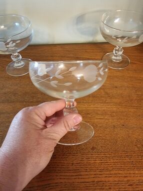 Vintage Princess Heritage Crystal Dessert Bowls